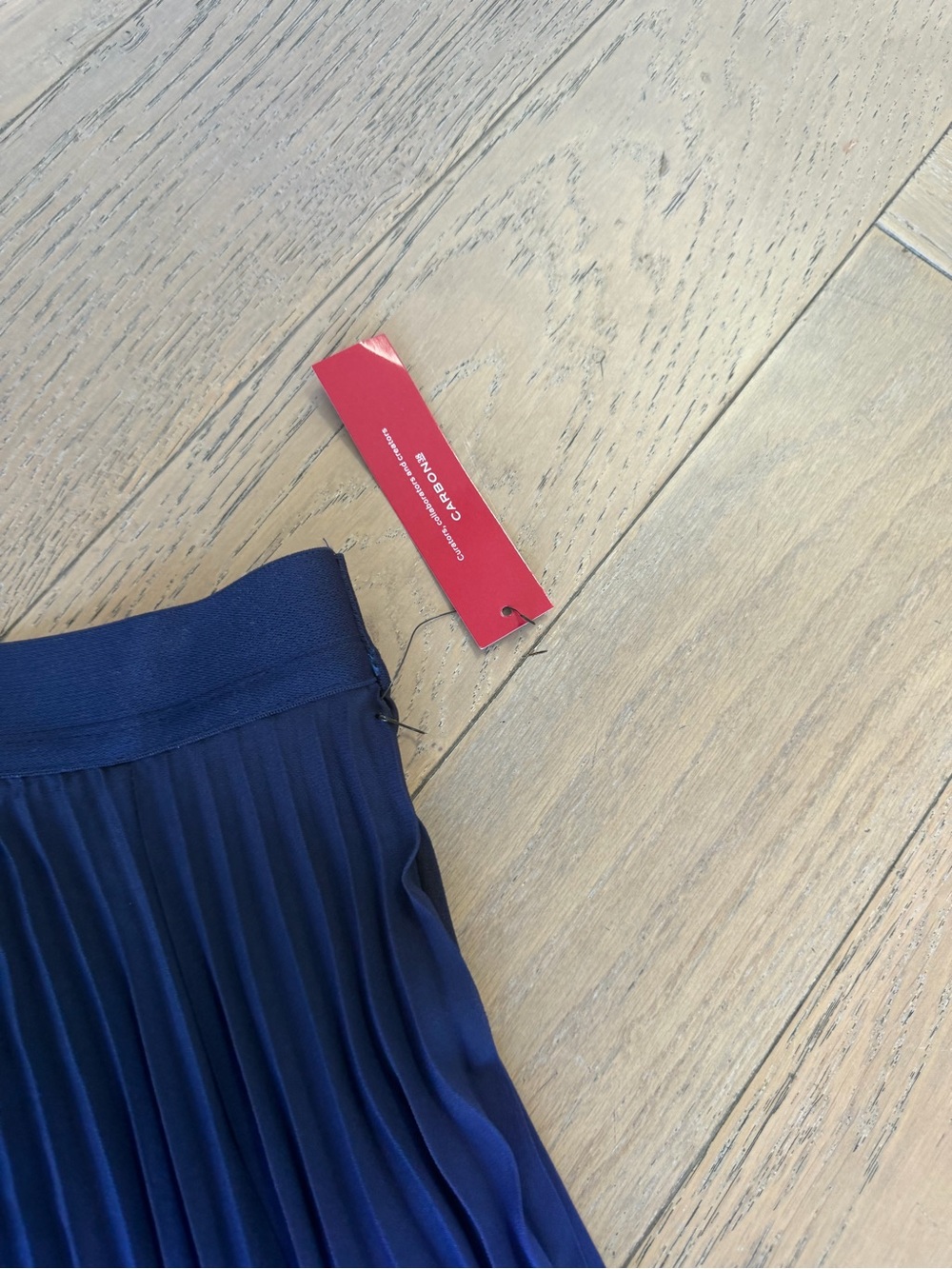 Carbon38 Navy Ombre Pleated Mesh Skirt - Picture 8 of 10